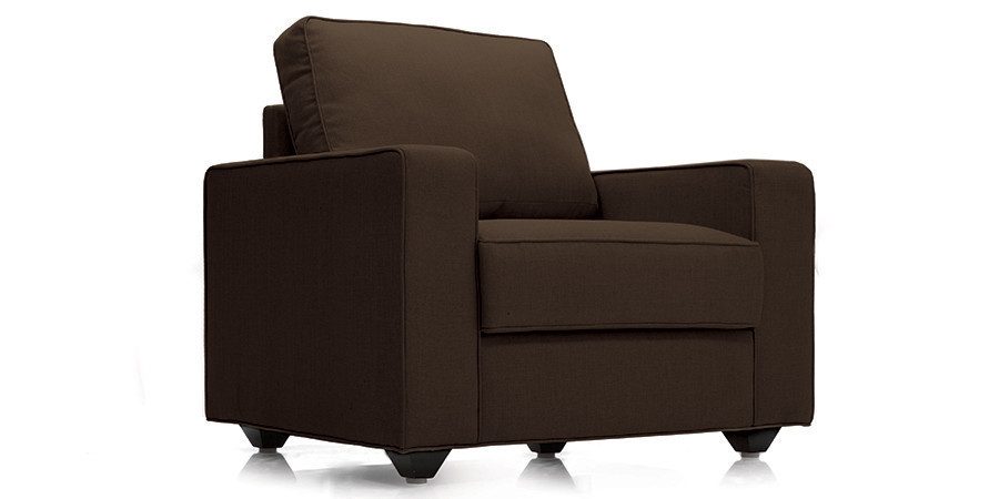 Fleming Fabric Sofa 3Seater Dark Brown